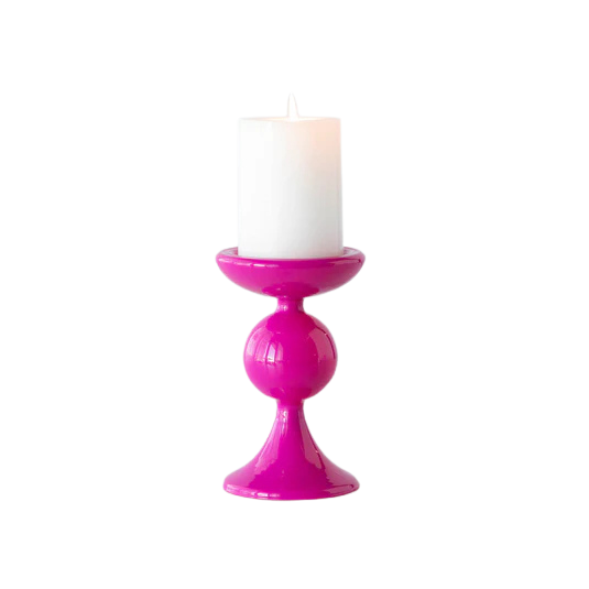 Glitterville Sugar Plum Pillar Candle Holder