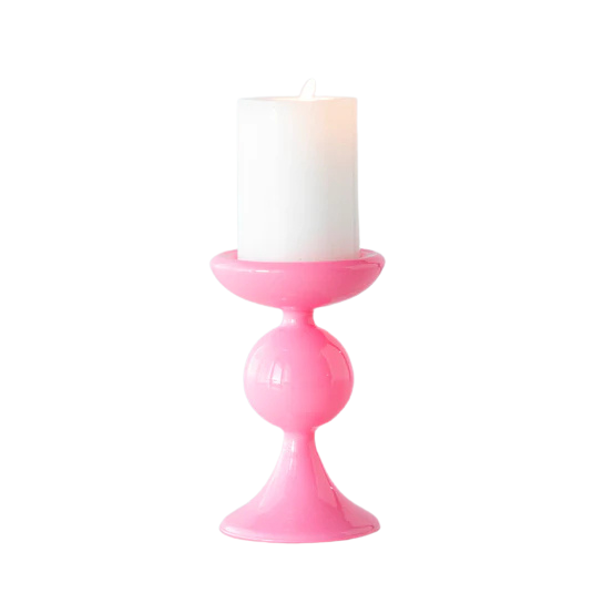 Glitterville Sugar Plum Pillar Candle Holder