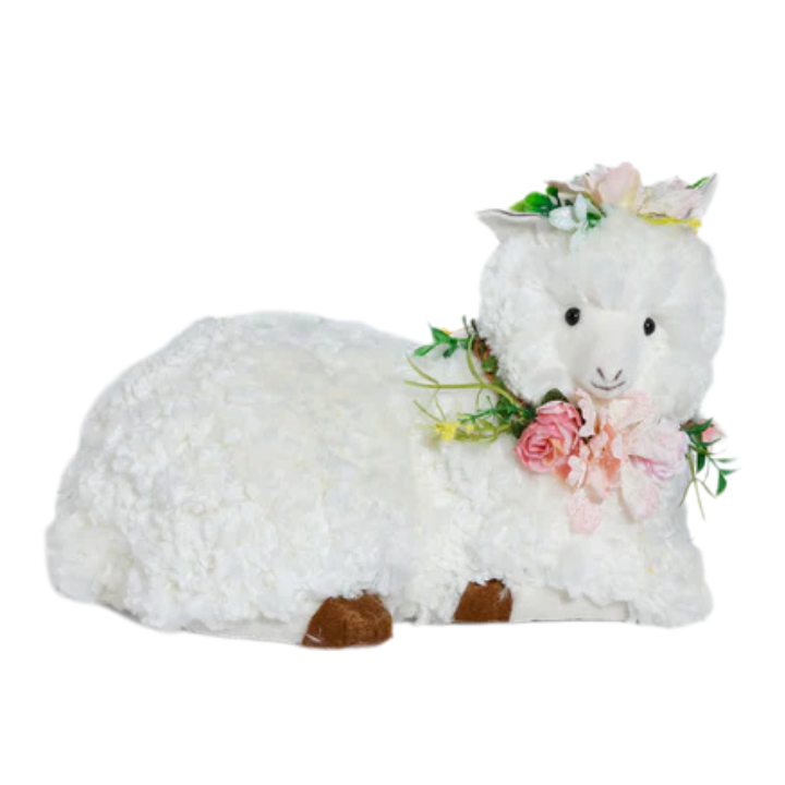 Sheep with Flower Wreath