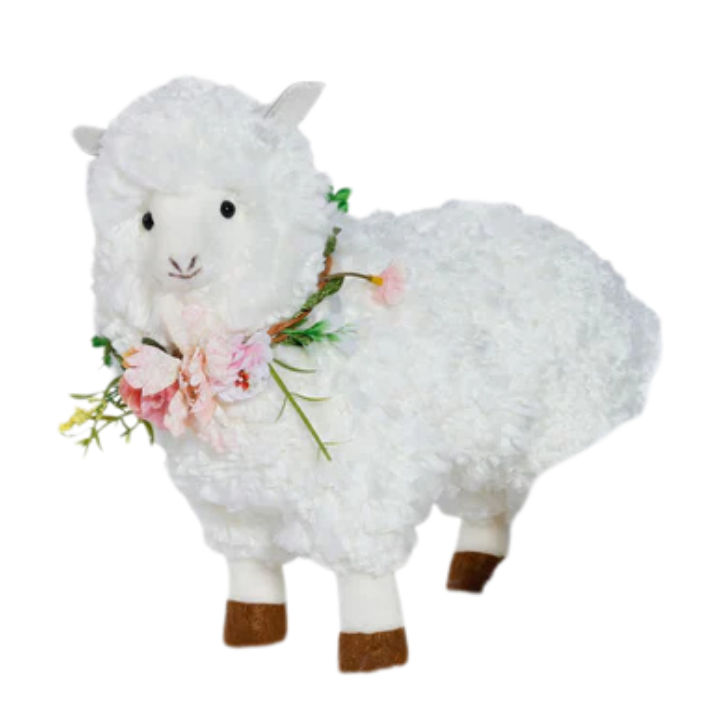 Sheep with Flower Wreath