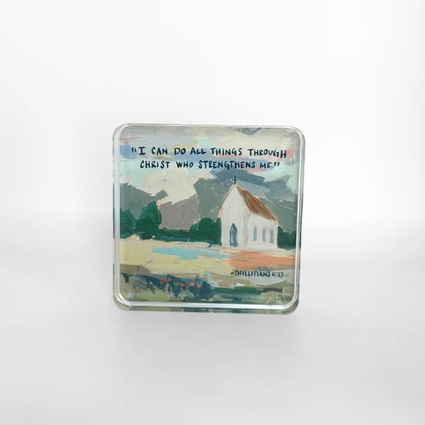 Lauren Dunn Phillipians 4:13 Acrylic Scripture Block