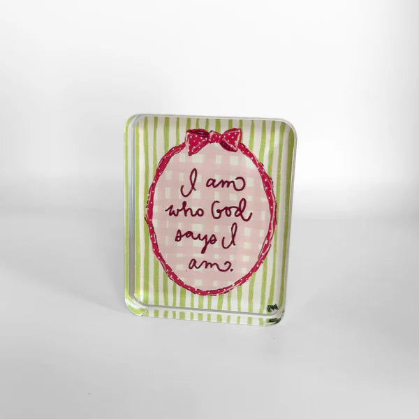 Lauren Dunn I Am Who God Says I Am Inspiration Block