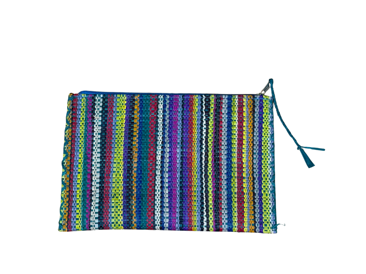 Shebobo Amelia Stripe Pattern Nesting Straw Clutch Bag