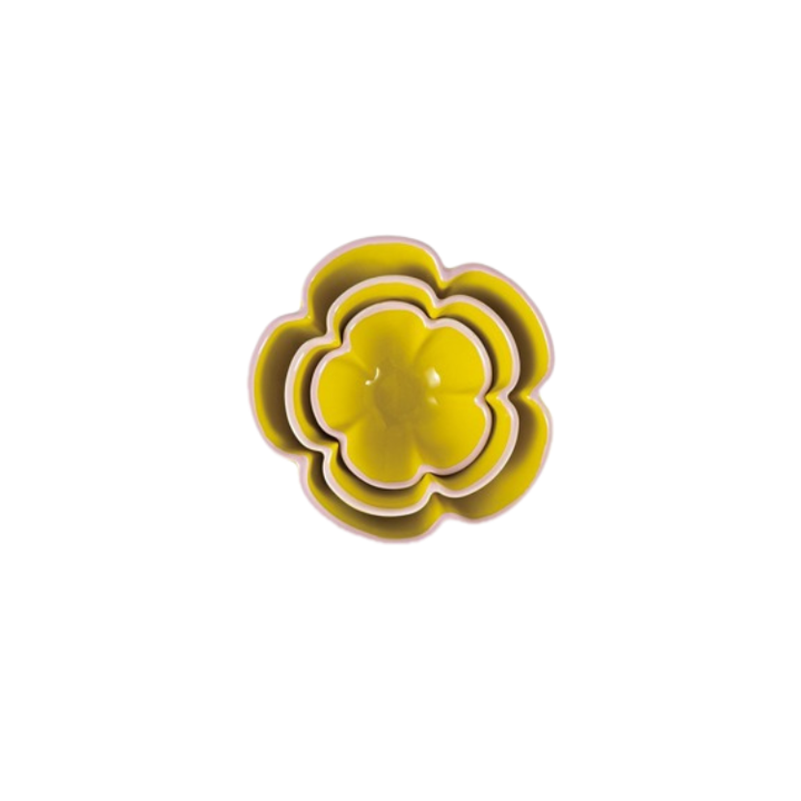 Hazel Mazel Yellow Flower Shaped Nesting Bowl