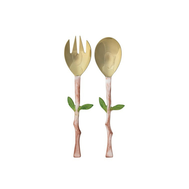 Hazel Mazel Twig Shaped Salad Servers