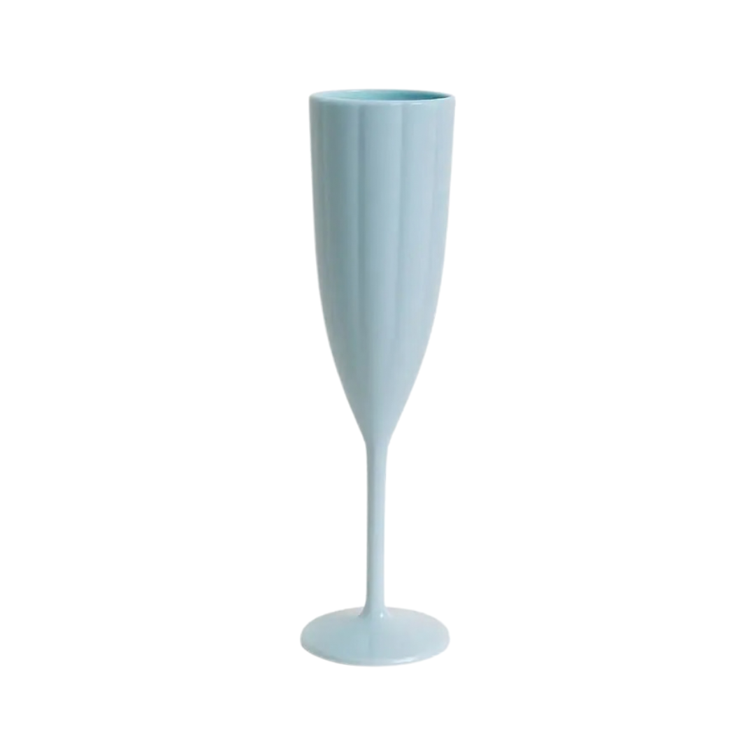 Laura Park Designs Garden Party Blue Scalloped Acrylic Champagne Flute