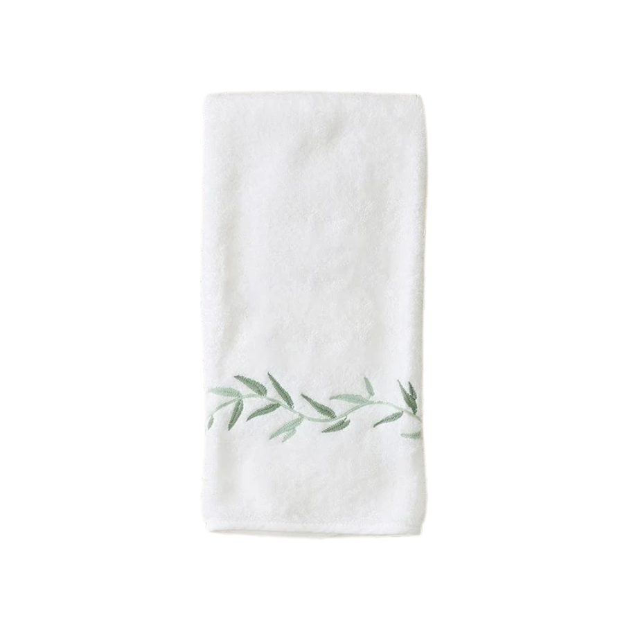 Weezie Green Willow Embroidered Hand Towel