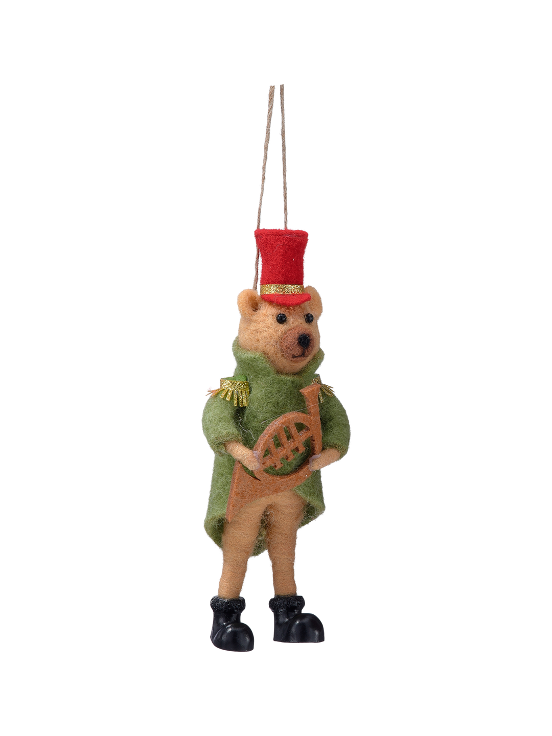 Felt Caroling Bear Ornament