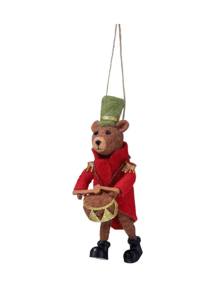 Felt Caroling Bear Ornament