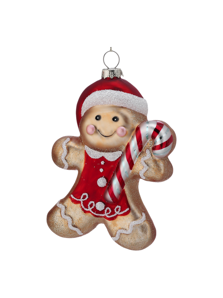 5" Glass Gingerbread Ornament