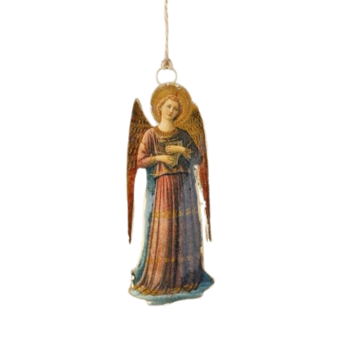 4" Metal Renaissance Angel Ornament