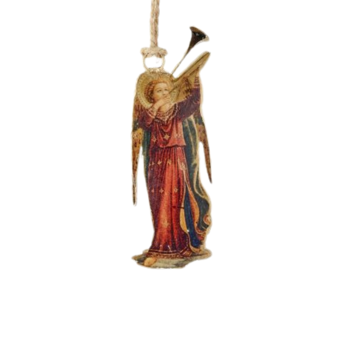 4" Metal Renaissance Angel Ornament