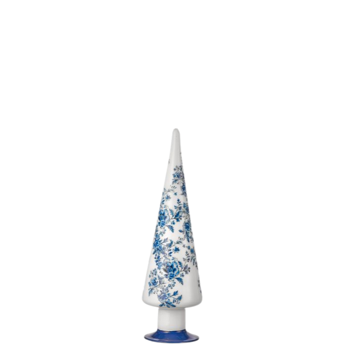 Glass Foral Print Tree