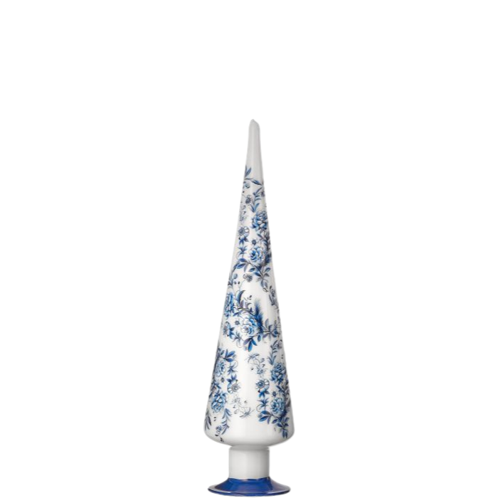 Glass Foral Print Tree