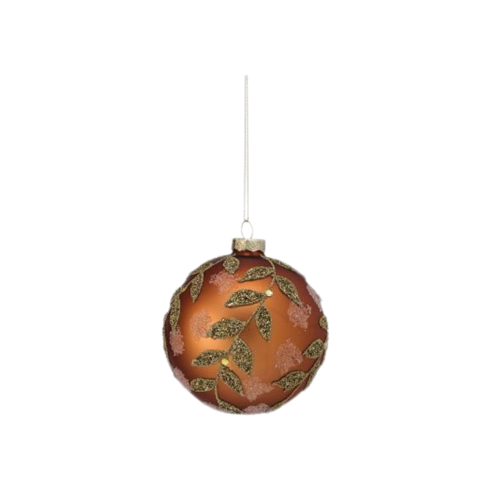 4" Glass Beaded Ball Ornament