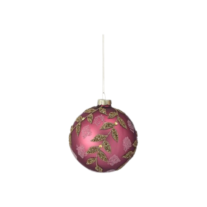 4" Glass Beaded Ball Ornament