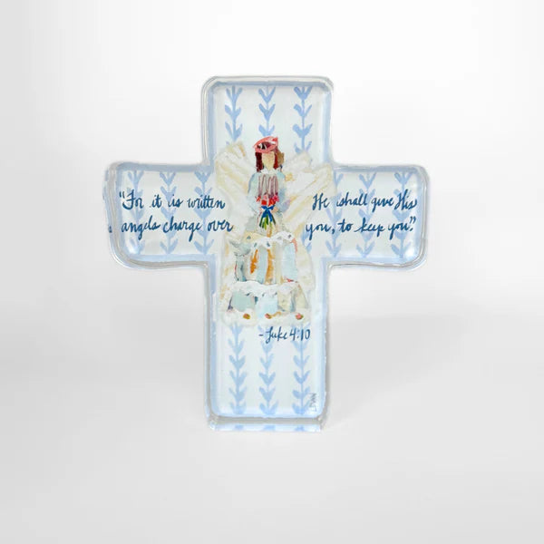 Lauren Dunn Angels to Watch Over Us Acrylic Cross