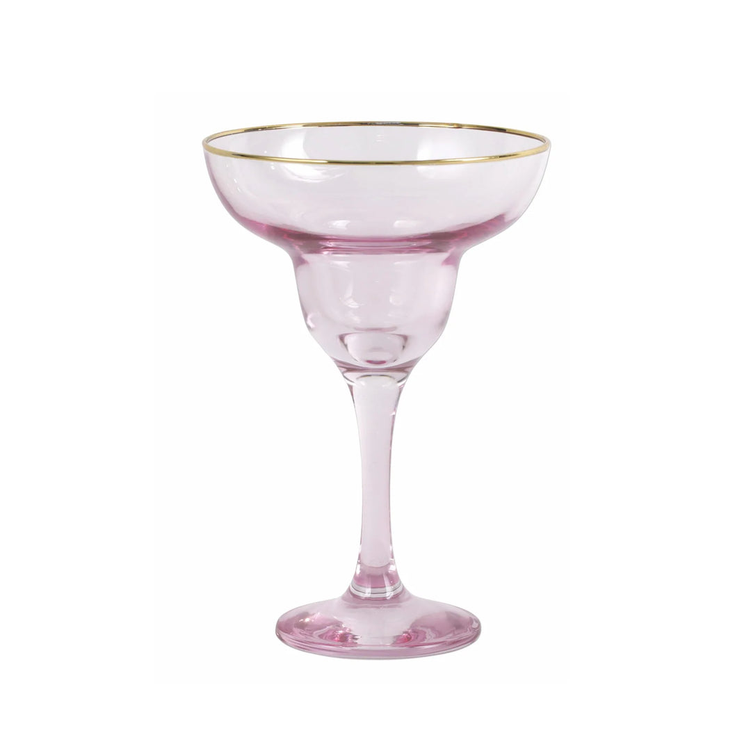 Vietri - Rainbow Margarita Glass - Pink