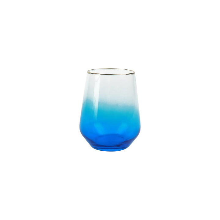 Vietri Rainbow Stemless Wine Glass