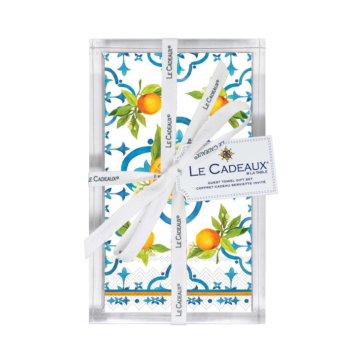 Le Cadeaux Valencia Guest Towel and Holder Gift Set