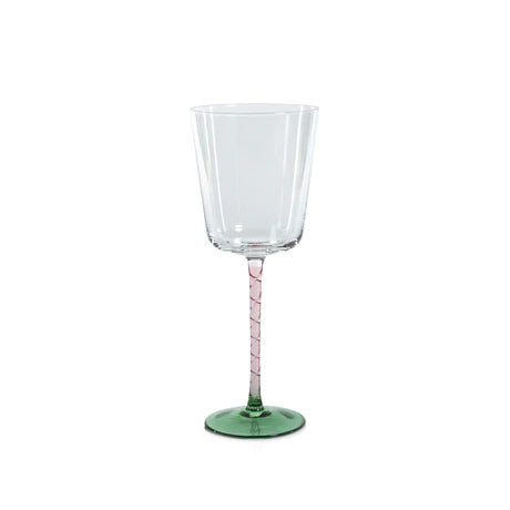 Vicenza Green and Pink Red Wine Glass