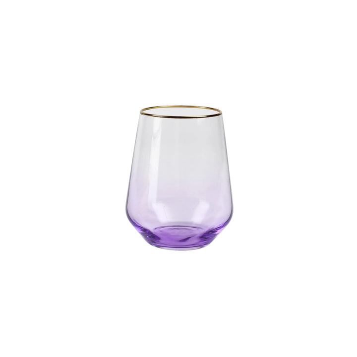 Vietri Rainbow Stemless Wine Glass