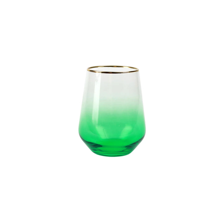 Vietri Rainbow Stemless Wine Glass