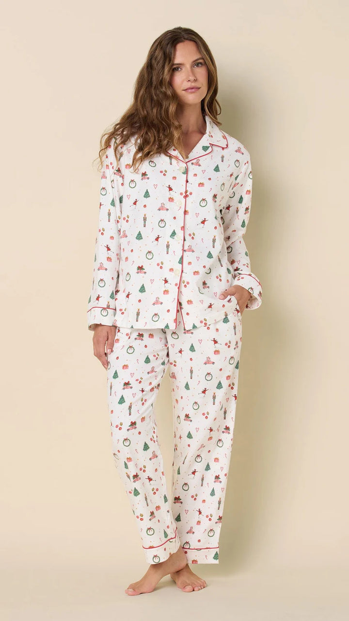 The Cat's Pajamas A Very Vintage Christmas Flannel Pajama Set