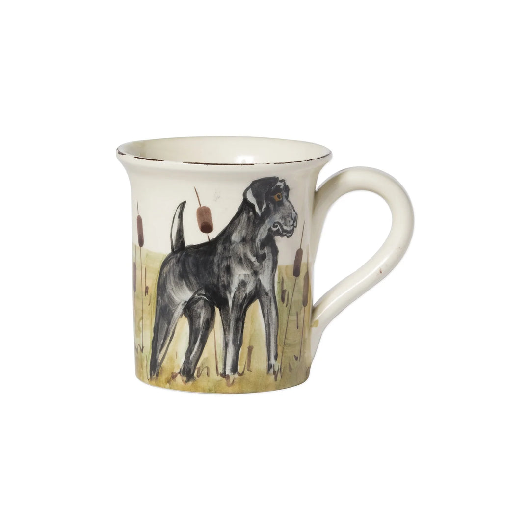 Vietri - Wildlife Black Hunting Dog Mug