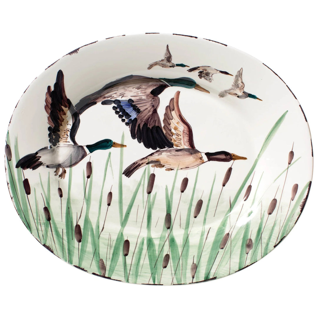 Vietri - Wildlife Mallard Large Oval Platter