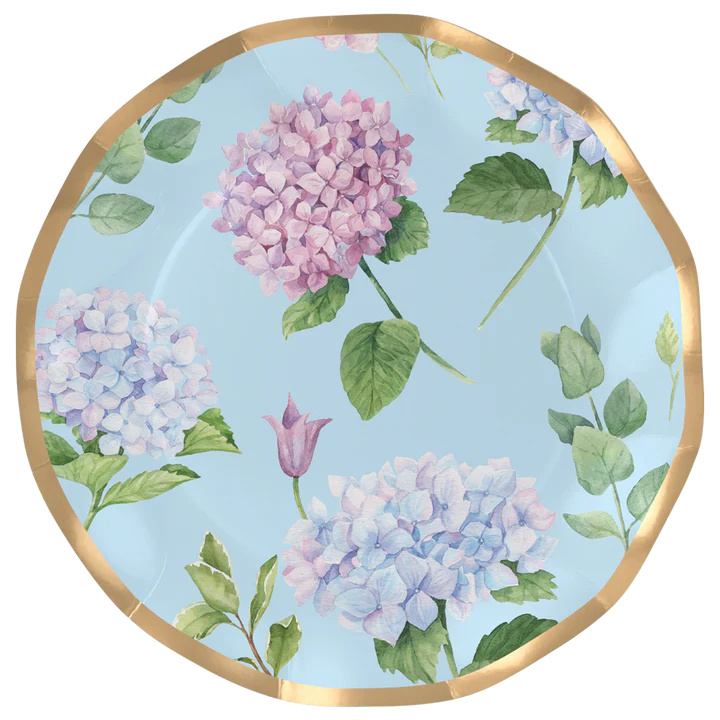 Sophistiplate Hydrangea Paper Dinner Plate