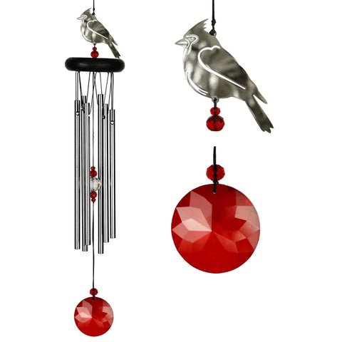 Woodstock Percussion - Red Cardinal Crystal Wind Chimes