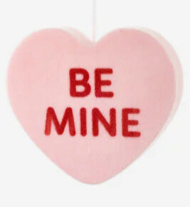 Large Flocked Conversation Heart