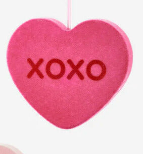 Large Flocked Conversation Heart