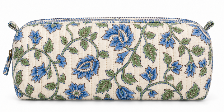 White Quilted Cosmetic Bag