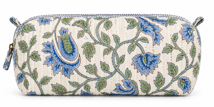 White Quilted Cosmetic Bag