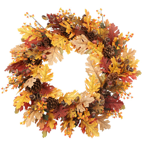 Fall Leaf and Acorn Wreath