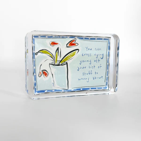Lauren Dunn Not a Worry Acrylic Block