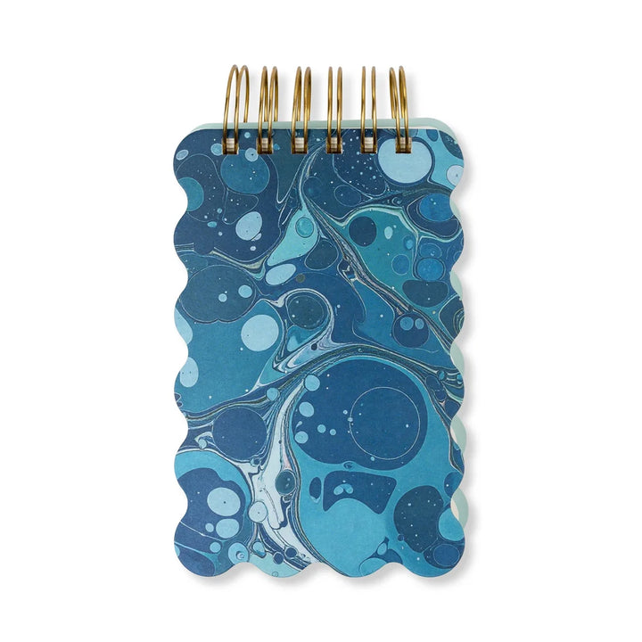 Wavy Notepad Teal Marbling