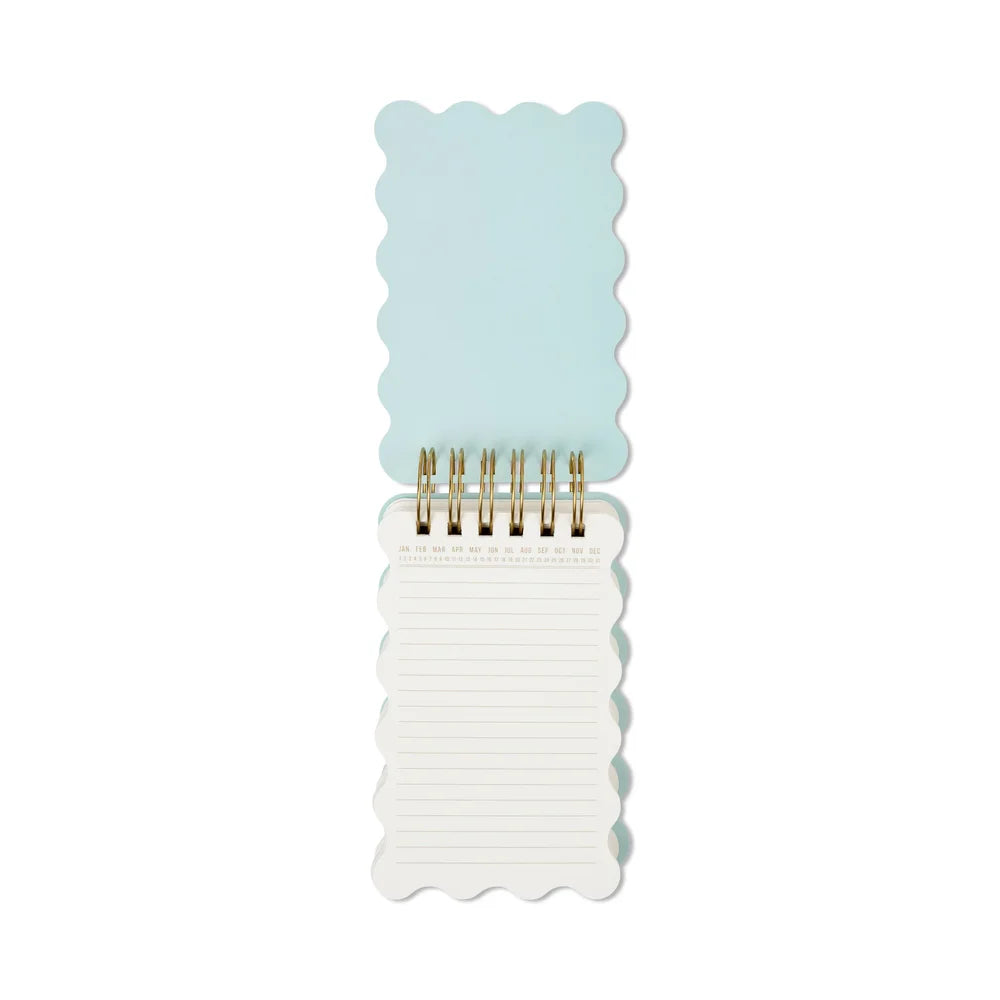 Wavy Notepad Teal Marbling