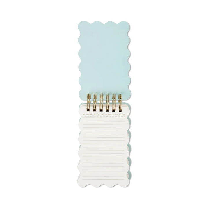 Wavy Notepad Teal Marbling