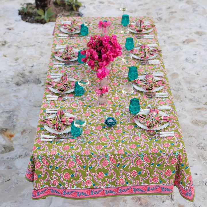 Pomegranate Palm Beach Pinecone Tablecloth
