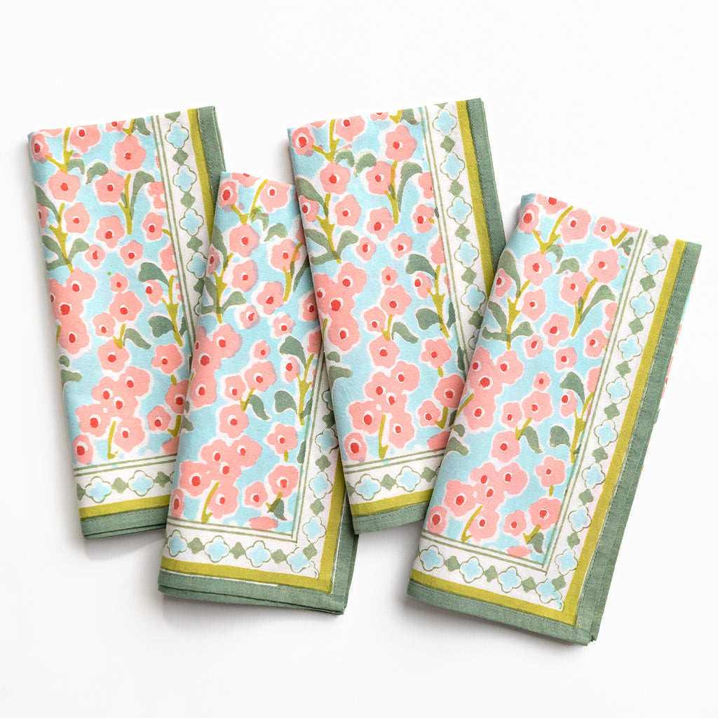 Pomegranate Pink Posey Dinner Napkin