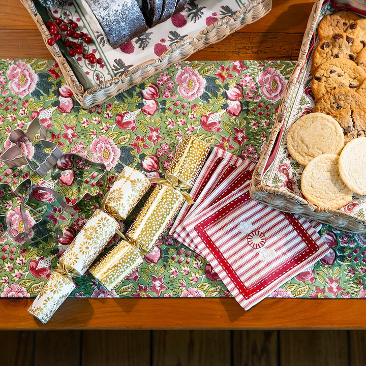 Pomegranate Garden Wine & Rose Table Runner