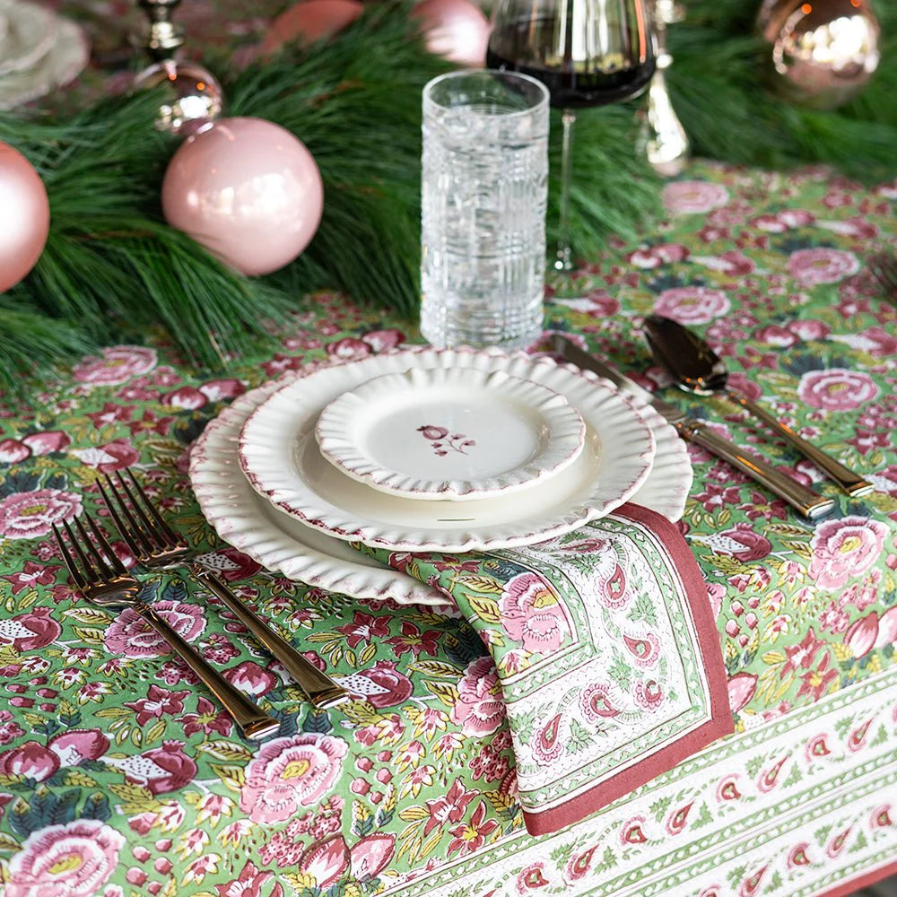 Pomegranate Garden Wine & Rose Tea Towel