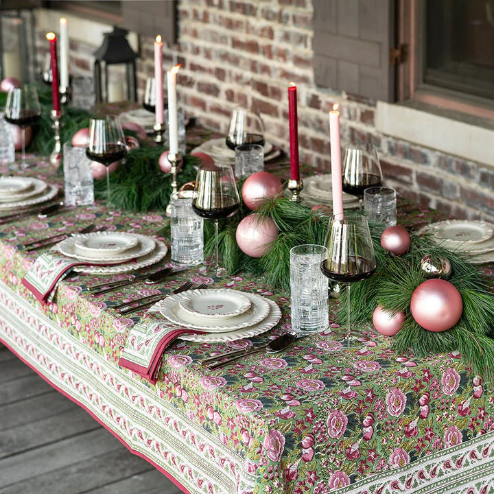 Pomegranate Garden Wine & Rose Tablecloth