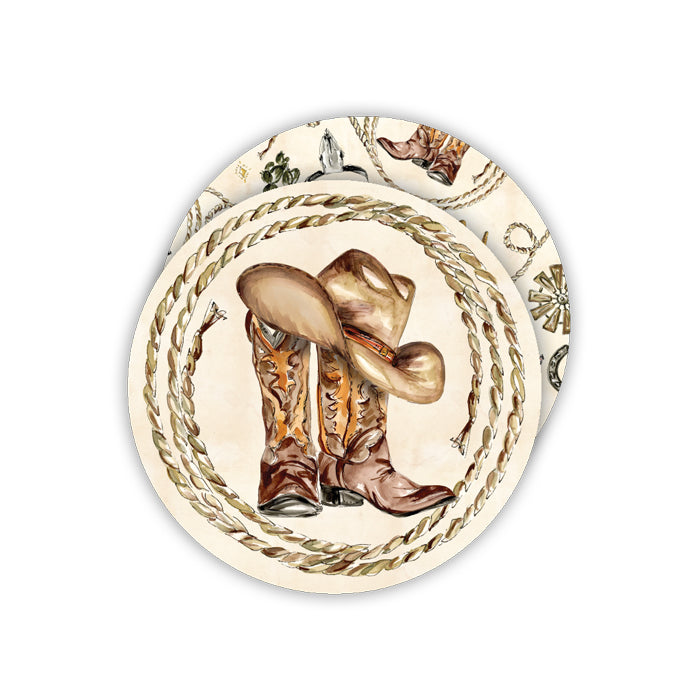 Rosanne Beck - Western Boots and Hat Coasters