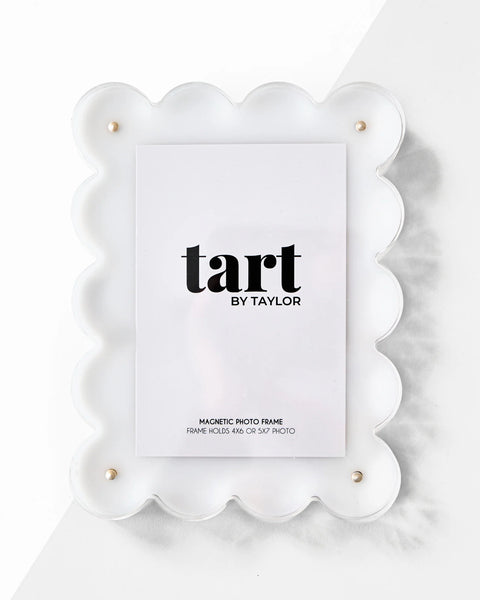 Tart by Taylor - Scalloped Acrylic Photo Frame - White