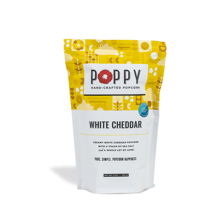 Poppy Handcrafted Popcorn White Cheddar Market Bag