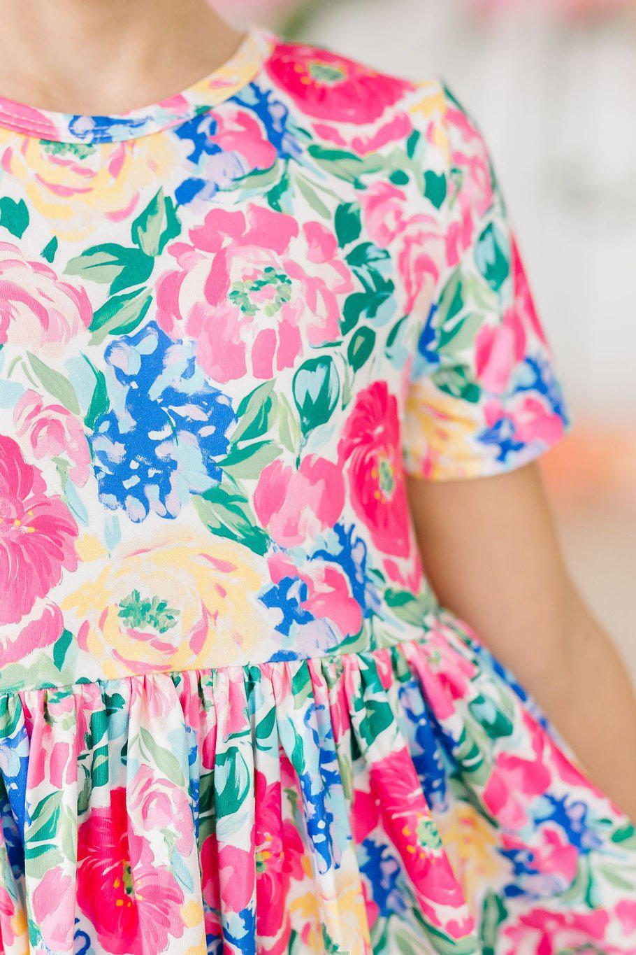 Mila & Rose Kid's Wildflower Wishes Pocket Twirl Dress